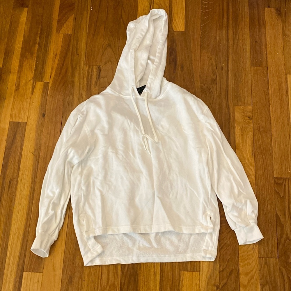 Alice + Olivia Womens White Open Back Hoodie Size XS
